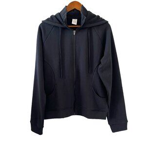 ZYIA NEW Oh So Soft Zipper Hoodie In Black Size XL